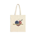 Patriotic Heart Tote Bag – 'The Constitution' American Flag Canvas Tote