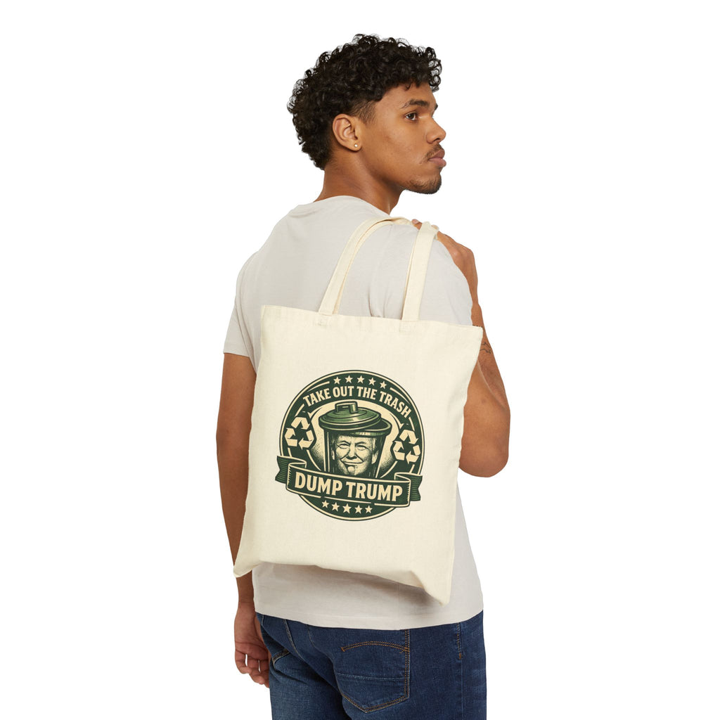 Tote Bag — "Take Out the Trash, Dump Trump" Political Protest Canvas Tote