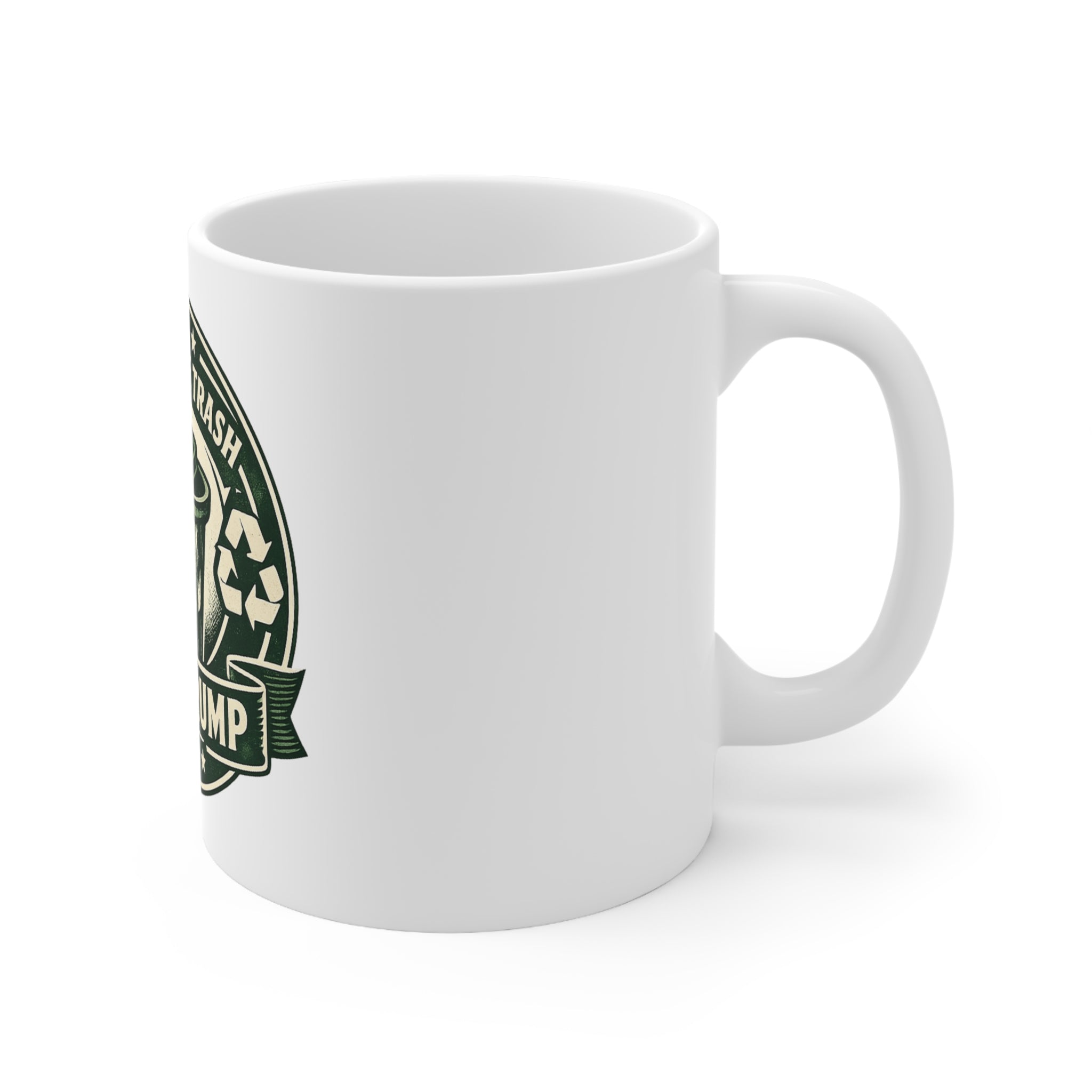 Political Statement Mug - “Take Out the Trash, Dump Trump” Ceramic Coffee Cup